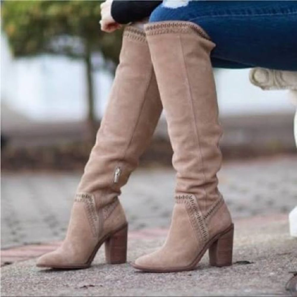Vince Camuto Madolee Suede Over The Knee Boots - Picture 1 of 16